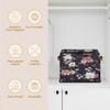 ADTASU Floral Pattern Storage Basket for Home - Foldable Rectangular Laundry Hamper, Organizer Bin for Shelves, Toys, Books, Clothes, 14x10x10 Inch, Waterproof (Flower) view 4
