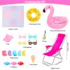 Lot 25 Pack Doll Bathing Suits Pool Accessories Set for 11.5 inch Girl Dolls - 6 pcs Swimsuits, 2 Pool Floaties, 4 Sunglasses, 8 Shoes, 1 Beach Chair, 1 Beach Towel and 3 Accessories view 4