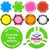 100-1000 Custom Poker Chips 37mm, 9 Colors Drink Tokens Personalized Your Logo, Image & Text, Full-Color Double Sided Printing, Customized Plastic Poker Chips for Bar, Club, Parties, Events (Green) view 1