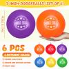 Jerify 6 Pcs Foam Dodgeball Set 7 Inch Soft Skin Playground Dodgeballs Bulk, Low Density Foam for Non Sting Dodgeball Sports Equipment for Kids and Adults view 2