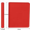 12 Pocket Card Binder, 720 Pockets PU Leather Zipper Trading Card Collection Album, Side-Loading Card Storage Folders for MTG, TCG, Game/Sport Crads (Red, 12 Pockets) view 4