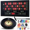 16 Roulette Wheel Set for Adults, Casino Games, Roulette Table and Wheel with 16 Roulette Wheel, 47 x 24 Felt Casino Mat, 100pcs Poker Chips, 2 Roulette Balls, 2 Decks of Poker Cards Dealer Button view 1