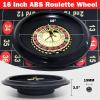 16 Roulette Wheel Set for Adults, Casino Games, Roulette Table and Wheel with 16 Roulette Wheel, 47 x 24 Felt Casino Mat, 100pcs Poker Chips, 2 Roulette Balls, 2 Decks of Poker Cards Dealer Button view 4