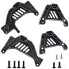 Aluminum Shock Tower Mounts Front & Rear Shock Hoops Upgrade Parts for Axial 1/6 SCX6 Jeep JLU Wrangler Trail Honcho 4WD RTR RC Crawler Car (Black) view 1
