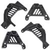 Aluminum Shock Tower Mounts Front & Rear Shock Hoops Upgrade Parts for Axial 1/6 SCX6 Jeep JLU Wrangler Trail Honcho 4WD RTR RC Crawler Car (Black) view 2