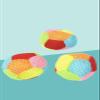 EUKVYQPX Special sandbean Bags for Children's Games, Soft Balls for Primary School Students to Throw During Sports,3pcs view 2