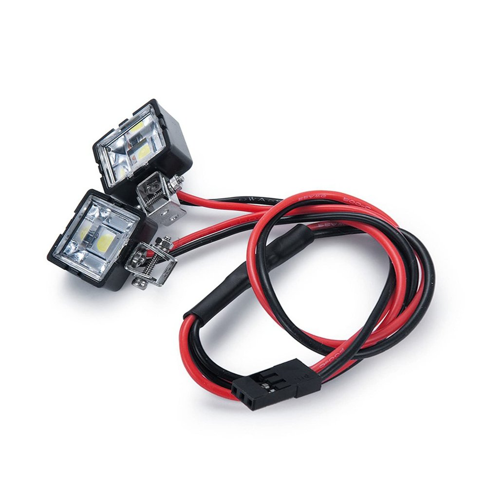 1Pair 5V-7.4V RC Car Headlights High Brightness White Light for Axial TRX4 TRX6 Redcat RR10 MST 1/10 1/8 RC Car Parts
