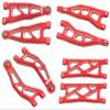Aluminum Front & Rear Suspension A-Arms Upgrade Parts for Arrma 1/18 Granite Grom & 1/14 Typhon Grom, Replaces ARA330808 & ARA330809(Red) view 2