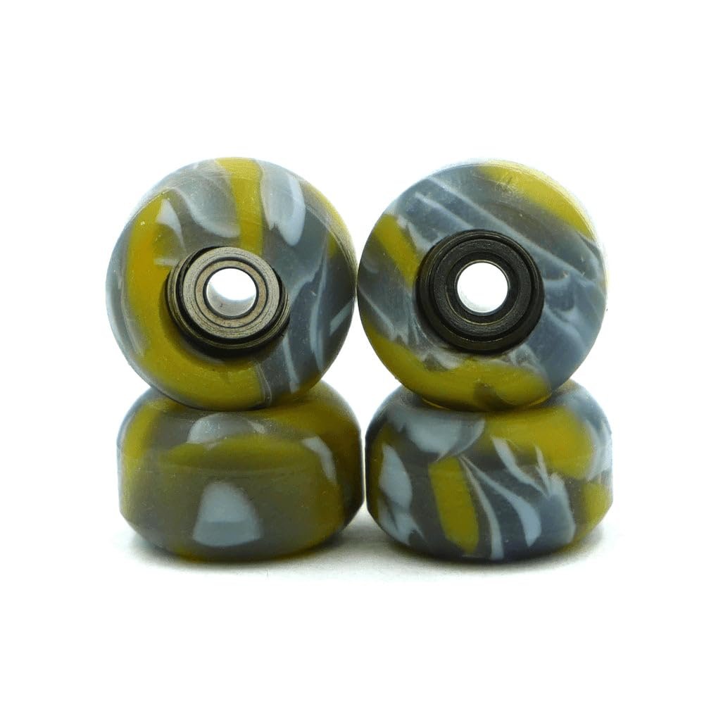 SLUSHCULT Grom Fingerboard Wheels - Swirl Yellow