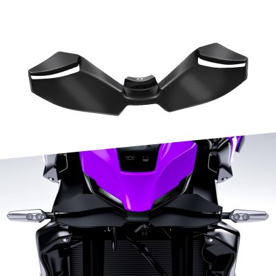 for MT-09 mt-09 MT09 SP 2024 2025 Motorcycle Carbon Downforce Naked Frontal Spoilers Winglet Aerodynamic Wing Front Spoiler Kit (Glossy)