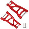 Aluminum Front & Rear Suspension A-Arm with Tie Rods Upgrade for 1/10 Rustler VXL/Stampede VXL 2WD RC Car,Replace 3631 3655 (Red) view 3