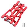 Aluminum Front & Rear Suspension A-Arm with Tie Rods Upgrade for 1/10 Rustler VXL/Stampede VXL 2WD RC Car,Replace 3631 3655 (Red) view 4