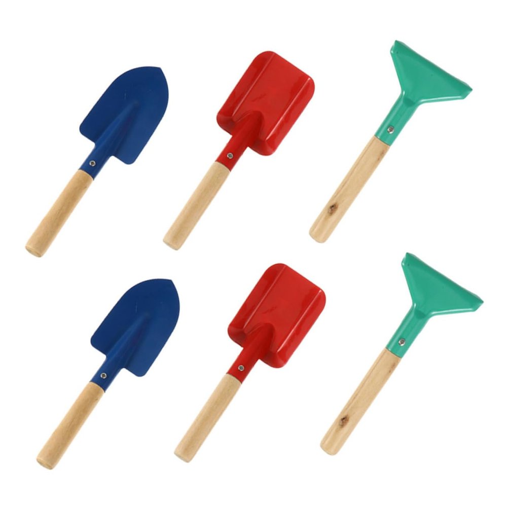 SEWOART 6pc Kids Gardening Tool Set Toddler Planting Tools Garden Rakes Shovel for Kids Children's Outdoor