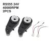 2PCS 24V 40000RPM RS555 Electric Motor Gearbox Replacement Kit for Ride On Car Toys view 2