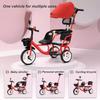JIYIAN White,Style 4, Unisex 3-Wheel Kids Tricycle with Back Seat Trike Bike Push Handle with Removable Push Handle/Canopy for Parental Control Kids' Trikes view 2