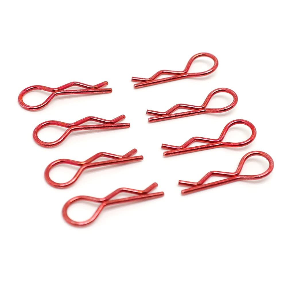 ZEZEFUFU 80PCS Upgrade Anodized Stee RC Body Clips Body Shell Pins for Buggy Truck 1/10 RC Car Truck Parts
