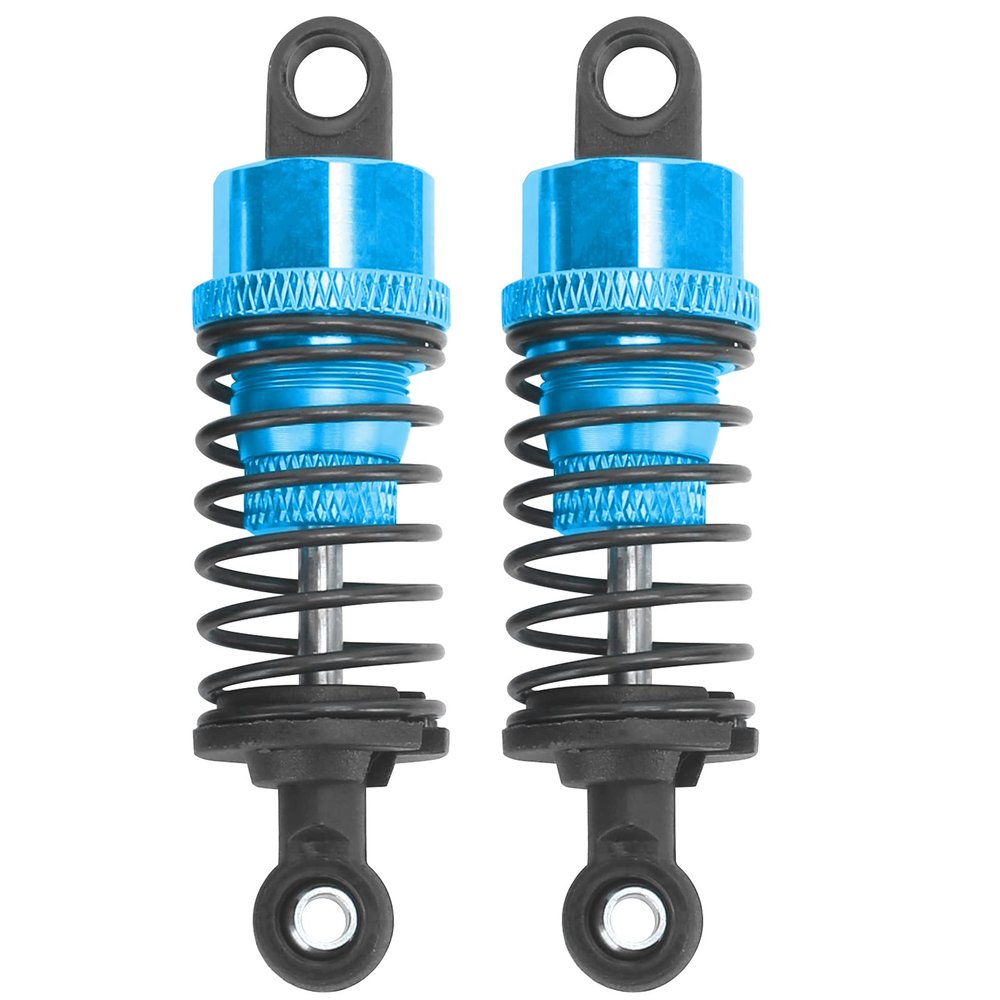 65mm RC Shock Absorber Adjustable High Performance Metal Spring Damper for Slash 2WD Tamiya HPI RC Cars Durable Rust Proof 2 Pcs (Blue)