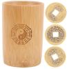 CHICAMPERA Bamboo Tube Hexagram Tool Divination Coin Feng Shui Coins Chinese Tool Buddhist Divination Ching view 1