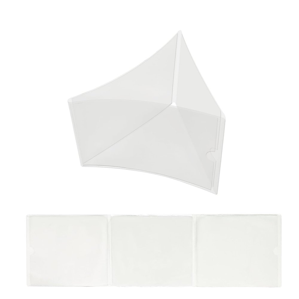 2025 Mahjong Card Sleeve, Mahjong Card Holder, Compatible with Large Card 6 1/8in X 4 3/4in, Durable Tri Fold Protector, Clear Plastic Sleeves for NMJL Card, Mahjong Gifts (2Pack)