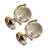CHICAMPERA 2pcs Chic Miniature Globe Desktop Ornament Unique Geography Decor for Home Office Crystal Globe with Sturdy Base Friends and Family view 1