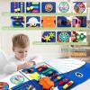Rivibou Whale Foldable Activities Montessori Busy Board Toddler Busy Board Montessoris Toys for 3+ Years Old Wall Panel view 3