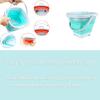 Beach Shell Collecting Bag Set, Mesh Shovel Shell Bags with Foldable Bucket (Blue Edition) view 3