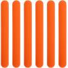 6 Pcs Silicone Rubbber Slap Bracelets Plain Slap Bracelets Wrist Soft and Safe Slap Bands Wrap Band for School Party Favors DIY Painting Wristband Craft Project Birthday Halloween Christmas (Orange) view 1