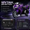 12V Kids Ride On Motorcycle with Manual Throttle, Purple view 4