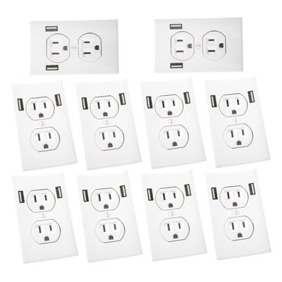 10Pcs Fake Electrical Outlet Prank Stickers Realistic Power Socket Decals for Funny Home Pranks Durable Easy to Apply for Office Decor and April Fools Day Fun