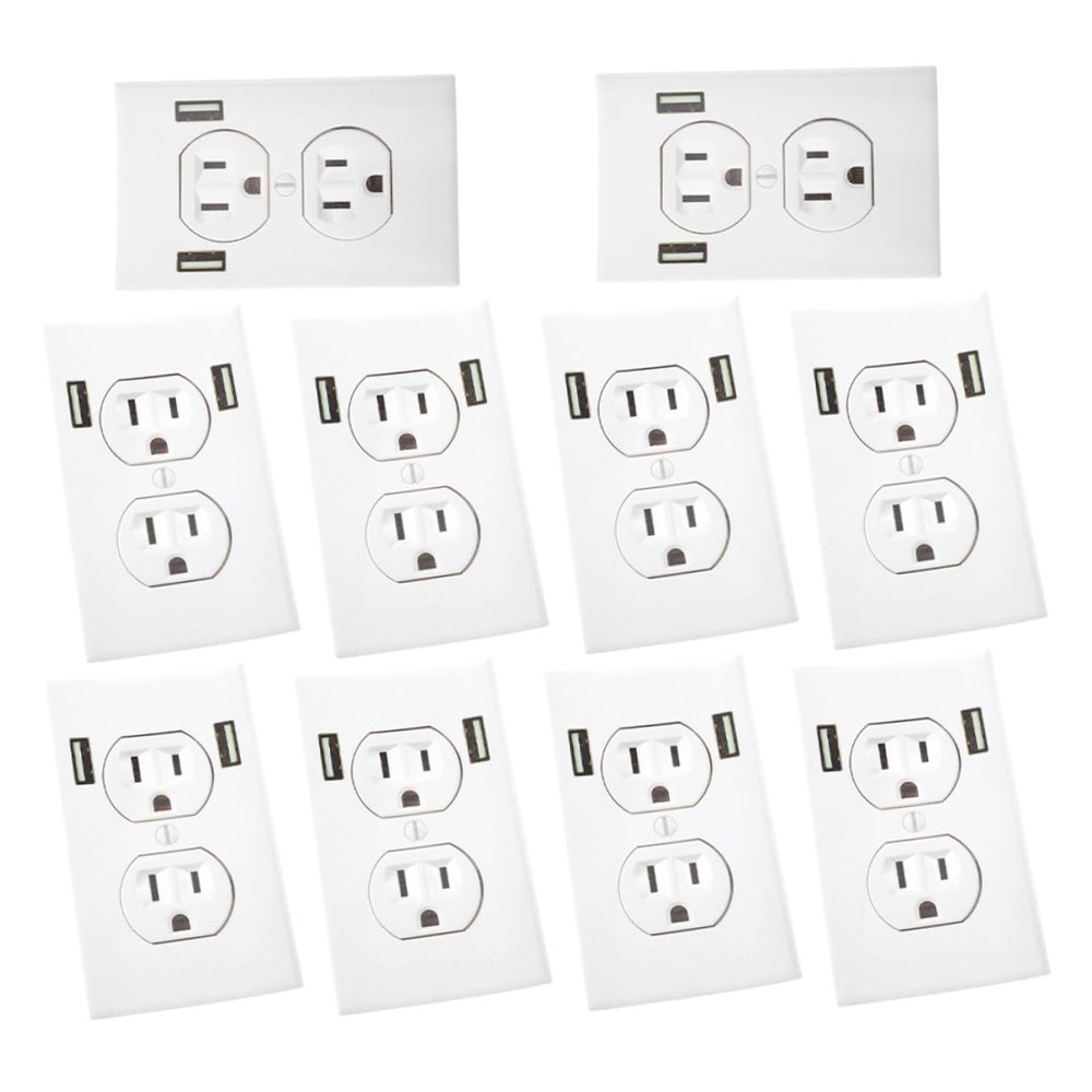 10Pcs Fake Electrical Outlet Prank Stickers Realistic Power Socket Decals for Funny Home Pranks Durable Easy to Apply for Office Decor and April Fools Day Fun