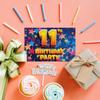 11th Birthday Party Invitations Kids - Celebration Stars 20 Pack - Childrens Birthday Invitations for Boys/Girls A6 Bday Party Invites Invitation Cards with Folding Envelopes view 2