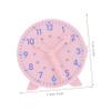 WEKAMOS Teaching Clock Model for Engaging Management Tool Pink Educational Aid for Preschool and Elementary Learning Fun Clock for Teaching view 2
