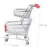 KICHOUSE 2pcs Mini Shopping Cart Wheels Supermarket Trolley Boys and Girls Toy Desk Decor Slim Rolling Cart view 2