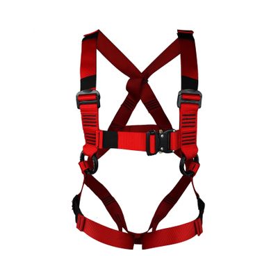 Fusion Climb Backyard Zipline Adventure Kit for Kids 360 Swivel Pulley, Spring Brake, Tree Mount Safe Outdoor Play Set (Red, XS/S)