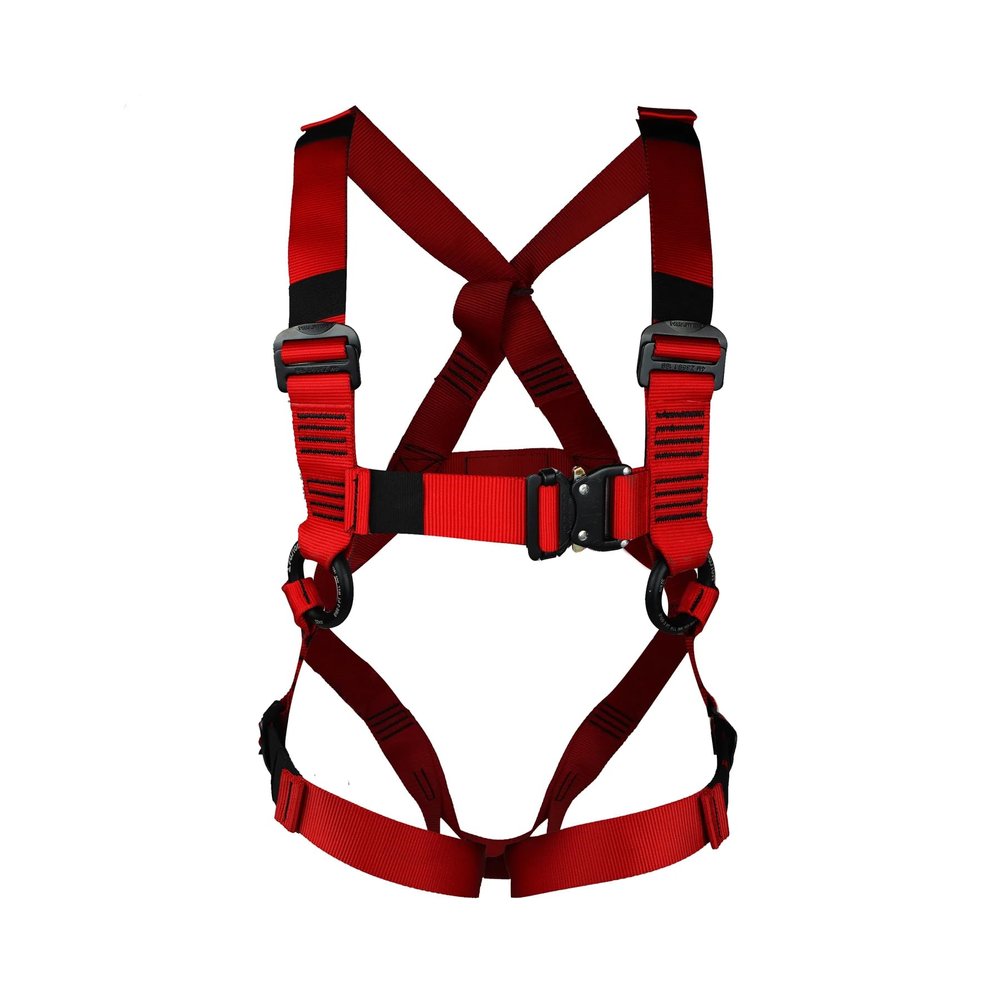 Fusion Climb Backyard Zipline Adventure Kit for Kids 360 Swivel Pulley, Spring Brake, Tree Mount Safe Outdoor Play Set (Red, XS/S)