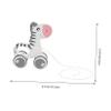 KOMBIUDA 1pc Cartoon Animal Drag Car Toy for Boys and Girls Pull Along Toy Early Educational Trailer for Home and Zebra Design view 2