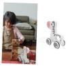 KOMBIUDA 1pc Cartoon Animal Drag Car Toy for Boys and Girls Pull Along Toy Early Educational Trailer for Home and Zebra Design view 3