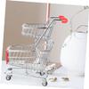 Gogogmee 2pcs Mini Shopping Cart for Boys and Girls Lightweight Desk Trolley Small Cart Wheels Stylish Decor for Kitchen Office Bedroom view 3