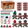 8Pack Christmas Gingerbread Man DIY Crafts Kit - Air Dry Clay Gingerbread Crafts for Kids - Creative Air Dry Clay Modeling Indoor Decorations - Kids Gingerbread Man Gift for School Winter Party view 1