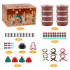 8Pack Christmas Gingerbread Man DIY Crafts Kit - Air Dry Clay Gingerbread Crafts for Kids - Creative Air Dry Clay Modeling Indoor Decorations - Kids Gingerbread Man Gift for School Winter Party view 2