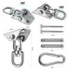 2-Pack Hammock Hanging kit,360Rotating 1200 lb Capacity Heavy Duty,Hanger & Swing Hook Snap for Concrete Wood,Hammock,Veranda Seat,Chair,Swing Sets,Yoga and GymWithout Chain  view 3