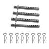 MIXVZARF RC Upgrade Accessories for Axial for Scx10 Upgrade Parts Remote Control Rc Crawler Car Accessories Shell Column Mount Body Post Holder with R Clips Metal(Silver) view 1