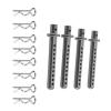MIXVZARF RC Upgrade Accessories for Axial for Scx10 Upgrade Parts Remote Control Rc Crawler Car Accessories Shell Column Mount Body Post Holder with R Clips Metal(Silver) view 2