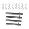 MIXVZARF RC Upgrade Accessories for Axial for Scx10 Upgrade Parts Remote Control Rc Crawler Car Accessories Shell Column Mount Body Post Holder with R Clips Metal(Silver) view 4