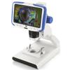 200X Magnification Digital Microscope, 1080P 30FPS Video Microscope, 5.0 Inch Screen, Adjustable LED Lights, Fit Use Soldering, Textiles, and Student Discovery, Kid(Blue) view 1