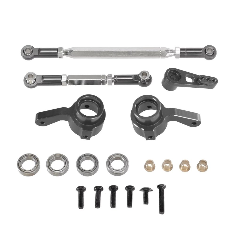 QTUONVD for MN for MN168 for MN99S for MN82 for MN78 D90 D91 D96 1/12 Remote Control Car Accessories Metal Steering Rod Servo Arm Steering Cup RC Upgrade Parts(Metallic)