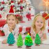 12Pack Christmas Trees DIY Crafts Kit - Air Dry Clay Christmas Crafts for Kids - Creative Air Dry Clay Modeling Indoor Decorations - Kids Christmas Trees Crafts Gift for School Winter Party Fun view 4