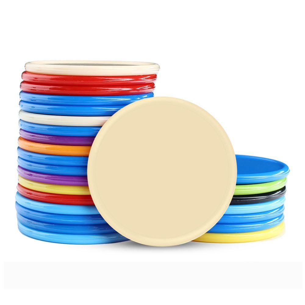 200-1000 Custom Poker Chips, Bar Drink Token Chips Personalized Logo, Image and Text on Chip, Double Sided Full Color Print Custom Tokens, Good for Casino Night, Wedding and Party (Beige)