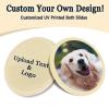 200-1000 Custom Poker Chips, Bar Drink Token Chips Personalized Logo, Image and Text on Chip, Double Sided Full Color Print Custom Tokens, Good for Casino Night, Wedding and Party (Beige) view 2