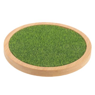 ibasenice Grass Display Base Stand for Dolls Pedestal Riser Figures Simulation Grass Design Decor for Models Easy to Use Display